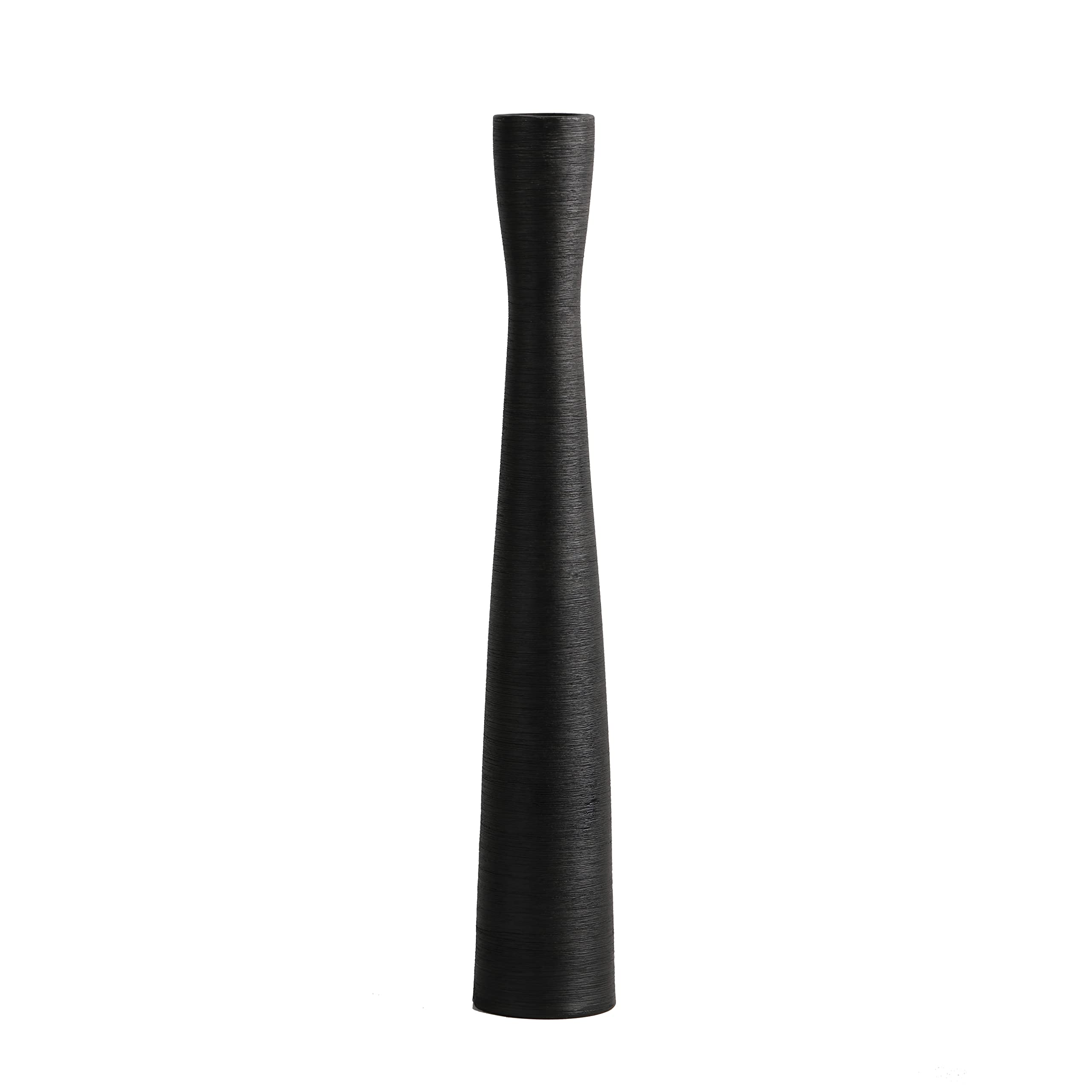 Cutfouwe Black Ceramic Vase - 50cm Tall, Modern Floor Vase for Pampas Grass, Dried Flowers & Decorative Branches