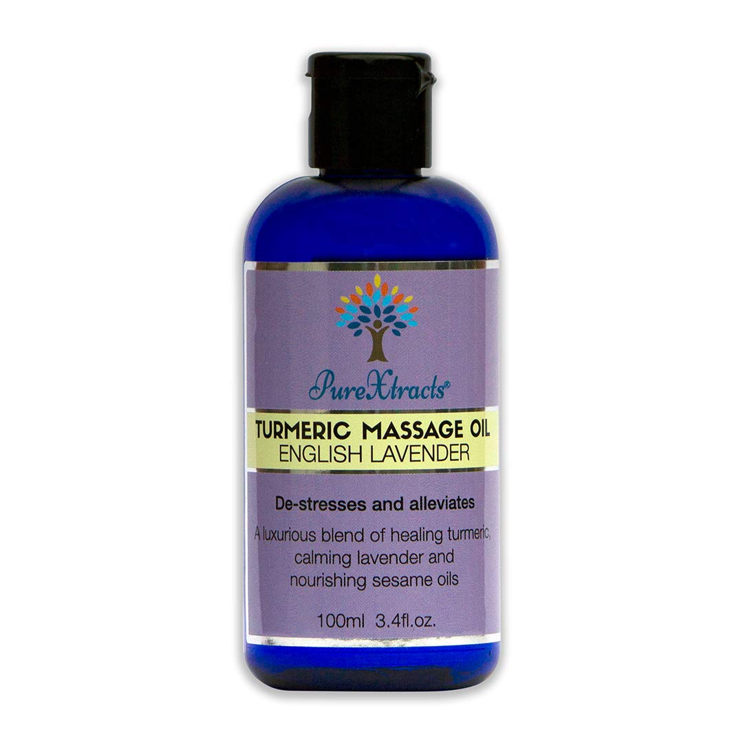 Turmeric Massage Oil with English Lavender, 100% Natural, Arthritis Relief, Helps with Sleep, Anti-inflammatory, Smells Amazing