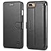 iPhone 8 Plus Case, iPhone 7 Plus Case, SHIELDON Genuine iPhone 7 Plus Leather Case [Card Slots] [Heavy Duty Protection] with Stand Magnetic Closure Flip Cover for iPhone 8 Plus/7 Plus - Black