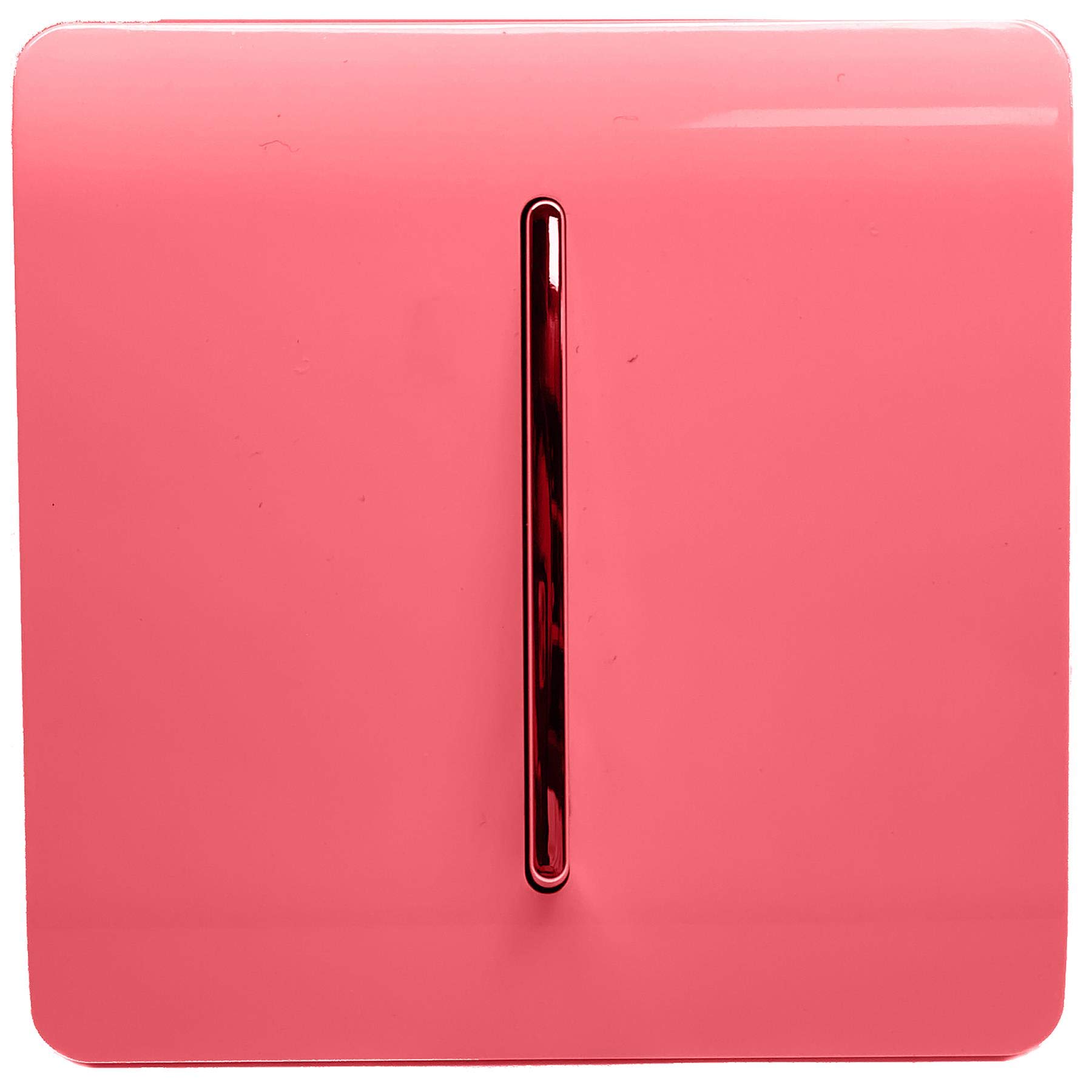 Trendi 1 Gang 1 Way Artistic Modern Glossy 10 Amp Rocker Tactile Light Switch Strawberry