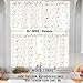 jinchan Sheer Valance for Kitchen Living Room Floral Embroidered Curtains Red Rose Buds on White Rod Pocket 1 Panel 18 inch Red