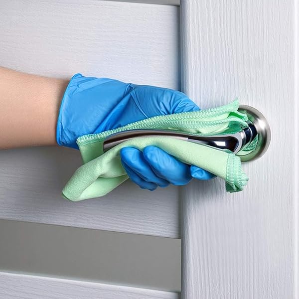 SYNTHETIC VINYL EXAM GLOVES – LATEX-FREE & POWDER-FREE – MEDIUM, BMPF-3002(BOX OF 100) BLUE