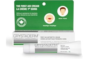 Crystaderm Hydrogen Peroxide 1% Multi-Purpose Cream – Helps Clear Acne Pimples and Prevent Breakouts, Minor Skin Infections, 