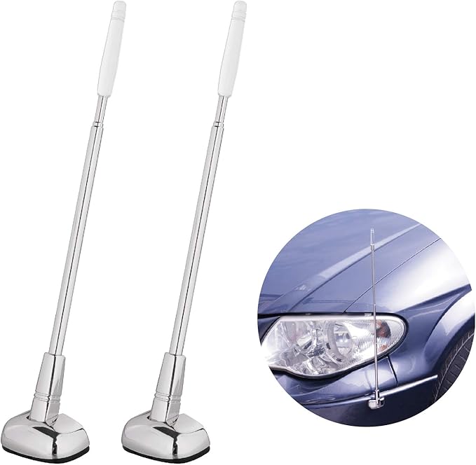 Hypersonic 2Pack Car Bumper Corner Antenna Pole Adjust Driving Parking