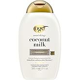 OGX Nourishing + Coconut Milk Conditioner, 13 fl oz | Hydrating &amp; Restoring, Moisturizes for Soft Hair After First Use, Parabens-Free, Sulfate-Free Surfactants