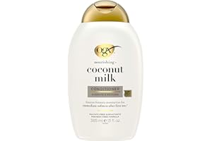 OGX Nourishing + Coconut Milk Conditioner, Hydrating & Restoring Conditioner Moisturizes for Soft Hair After the First Use, Parabens-Free, Sulfate-Free Surfactants, 13 fl. Oz