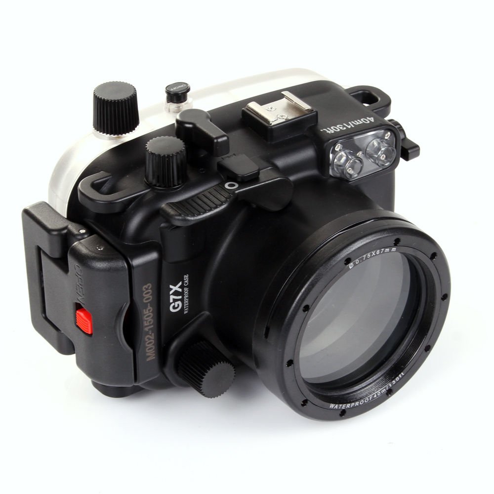 MEIKON 130ft 40m Underwater Waterproof Camera Housings Case for Canon PowerShot G7X Camera Lens