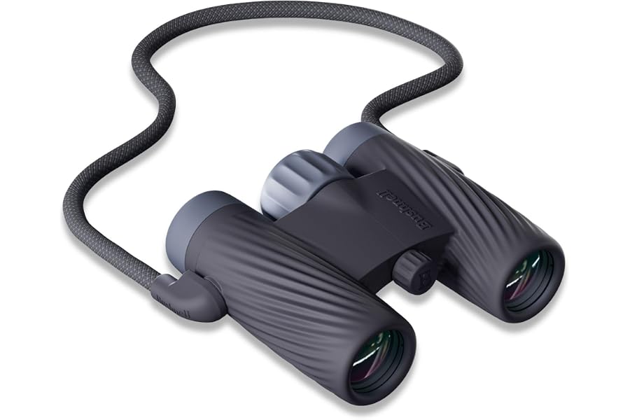 Bushnell A1 8x25 Compact Binoculars for Adults & Kids, Waterproof, Fogproof, 8X Magnification, Fully Multi-Coated Lenses & Rubber Armor - Ebony Black