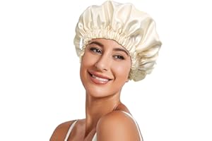 Necole 22 Momme 100% Mulberry Double Silk bonnet for sleeping women Double Layer lined Stay On Head for Hair Care with adjust