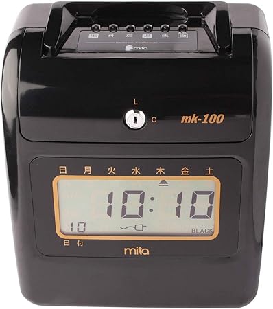 Amazon Mita タイム レコーダー 本体 Mk 100 タイム カード 50枚付 タイムカード本体 文房具 オフィス用品