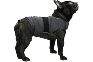 KittyStar Breathable Dog Shirt for Thunderstorm, Dog Anxiety Vest Jacket Warp,Puppy Calming Coat Anxiety Relief (M, Grey)