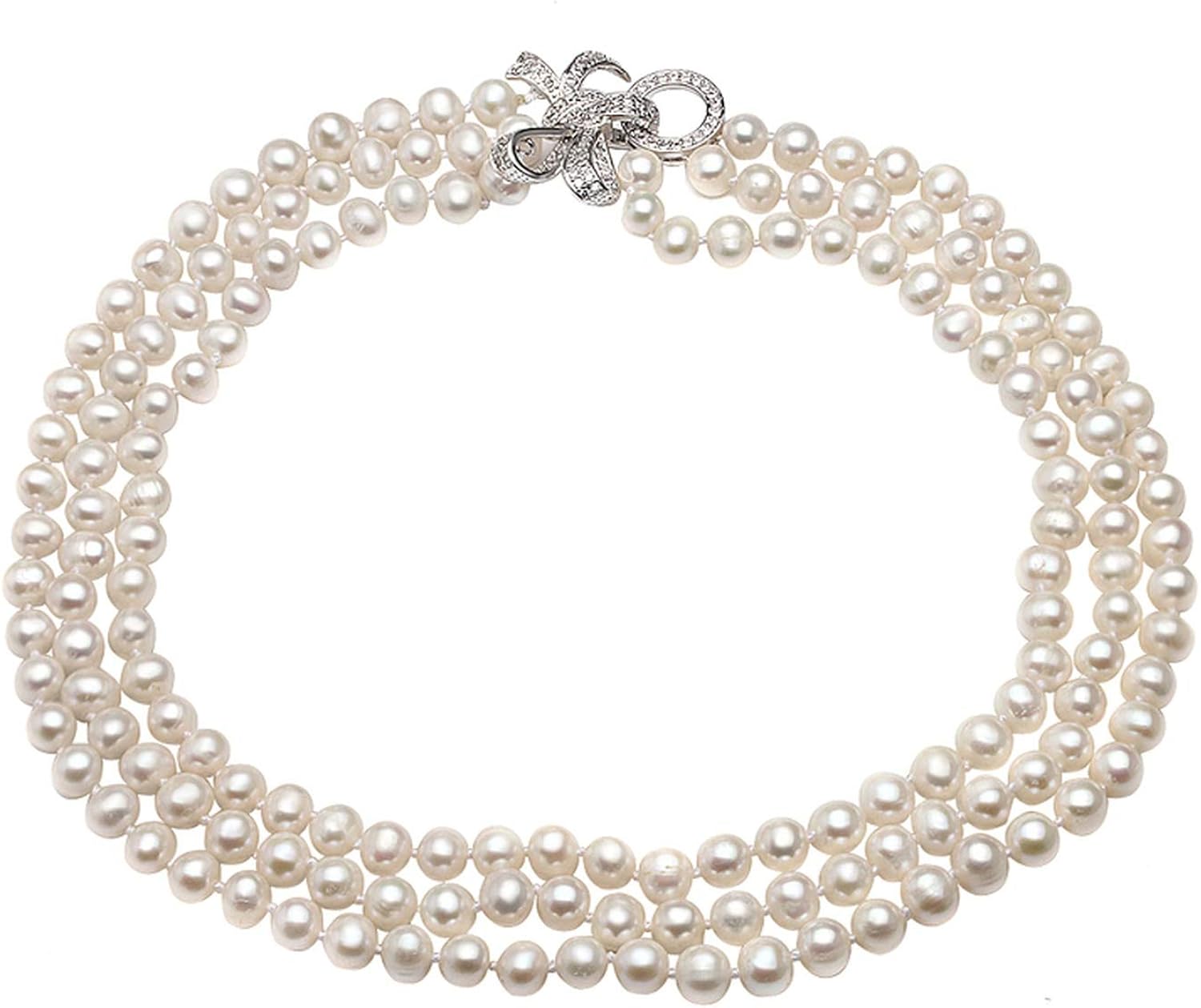 BeautyOU Real Natural Freshwater Pearl Necklace Women