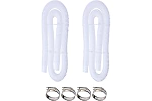 TVMPKIX Replacement Hose For Above Ground Pools Pool Hoses for Above Ground Pools 1.25in diameter, 59in long Long Accessory Pool Pump Replacement Hose Compatible with Intex Water Pump Models 607，637 (2)