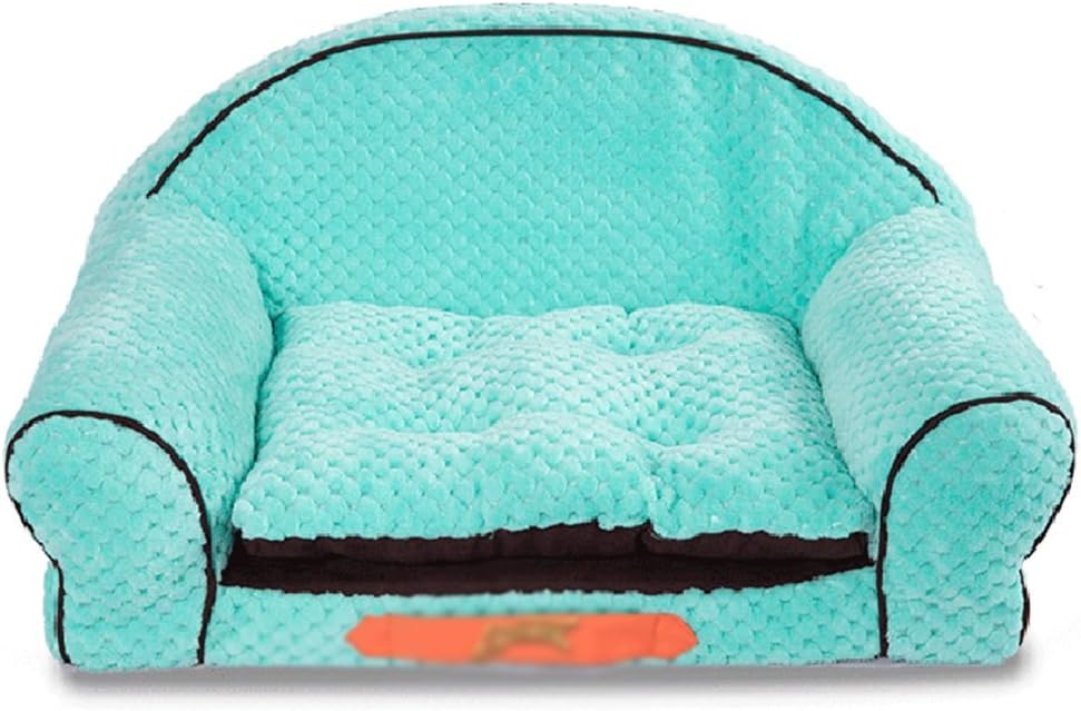 Detachable pet sofa bed small warm PP cotton cave two colors optional ( Color : Green )