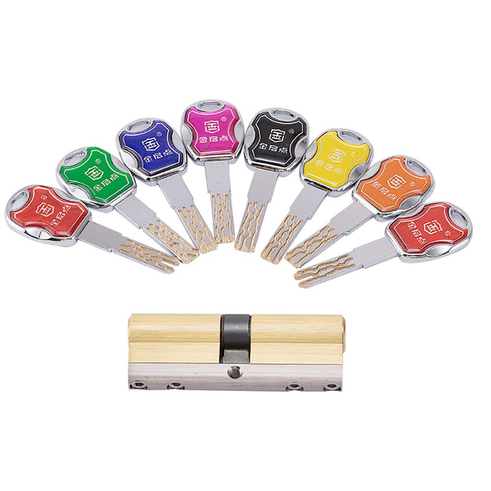 Multi-Track Blade Lock Core Door Barrel Lock with 8 Keys, Anti-Bump, Anti-Drill, Anti-Pick Door Lock with Key, High Security for Doors