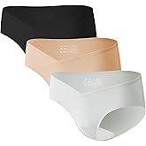 Angelhood Seamless Maternity Underwear for Women, Pregnancy Postpartum Panties No Show Bikini Under Bump Pack of 5, 3