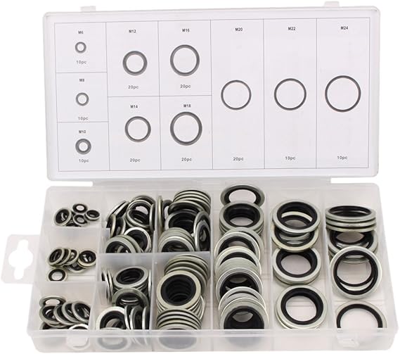 150 pcs Metal Sealing Washer Assortment with Rubber Head M8M24 Amazon