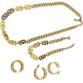 Greek Meander Jewelry Necklace-Earrings-Ring-Bracelet SET Meander Eternal Love Eternal Life Gift for her Birthday Anniversary Christmas present for women