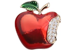 CENWA Red Apple Brooch Pin for Super Teacher - Appreciation Gift, Jewelry for Teachers Day and Retirement
