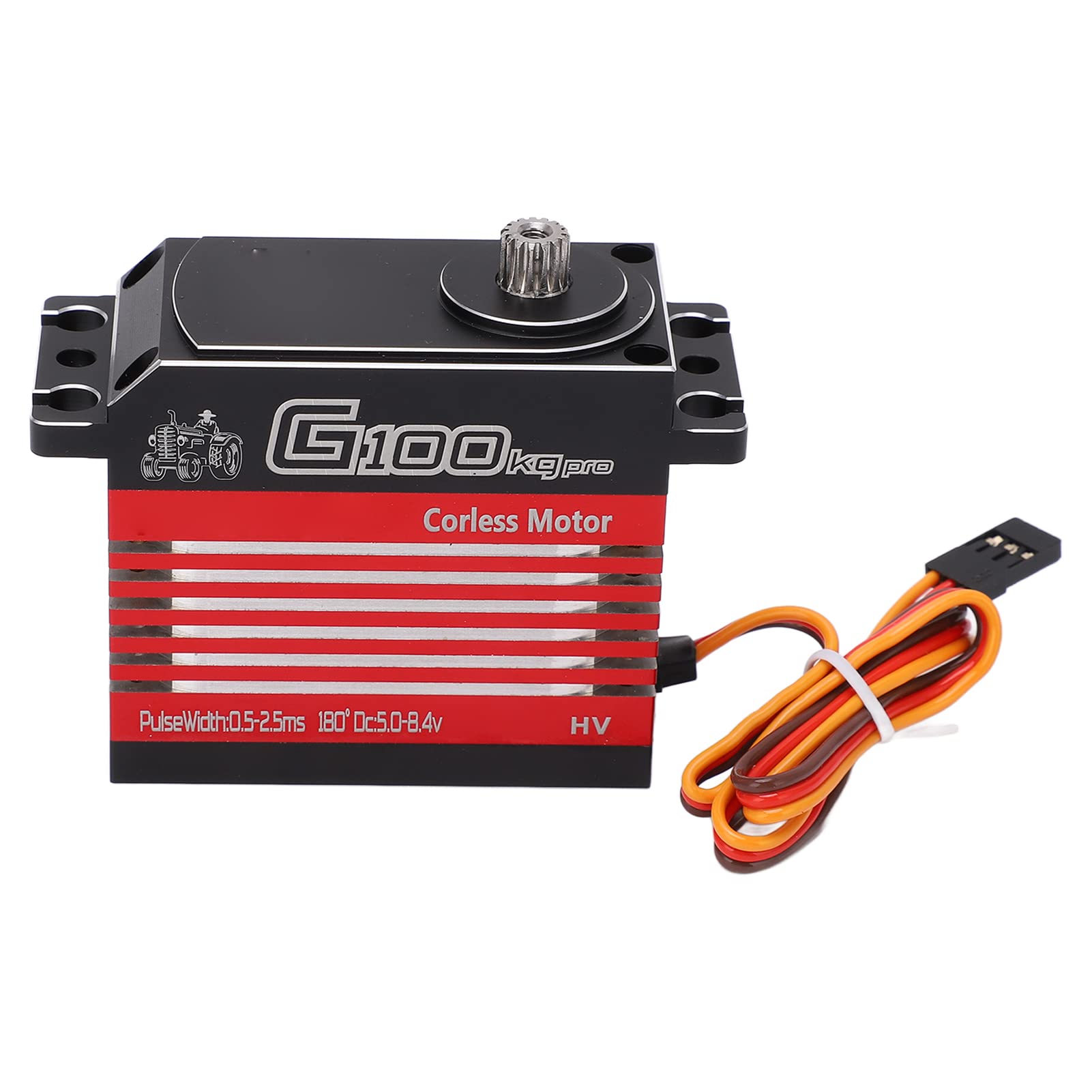 RiToEasysports Servo Motor, High Torque Waterproof Multipurpose Motor for 1/5 1/6 RC Cars, Robots, Boats - Includes Servo Kit, Spare Gear and Axle Pin