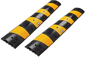 RK SAFETY (Set of 2) RK RK-SPBP6 Modular Rubber Speed Bump Hump (6 ft)