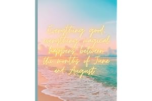Composition Notebook Journal: Cute Teen Girl Beach Sunset Waves | The Summer I Turned Pretty | Planning, Organizing, Gift Idea | College Wide Ruled, 7.5 x 9.25, 120 Pages | For kids and adults