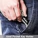 Compact Key Organizer Smart Key Holder-Pocket Key Organizer with Multifunctions - Bottle Opener & Phone Stand Organize up to 14 Keys (Black)