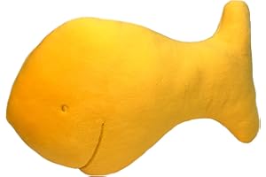 Isaacalyx Fish Chicken Nugget Plush, 13 inch Funny Gifts Gold Soft Fish Chicken Nuggets Pillow for Birthday Gifts, Theme Party Decorations (Fish)