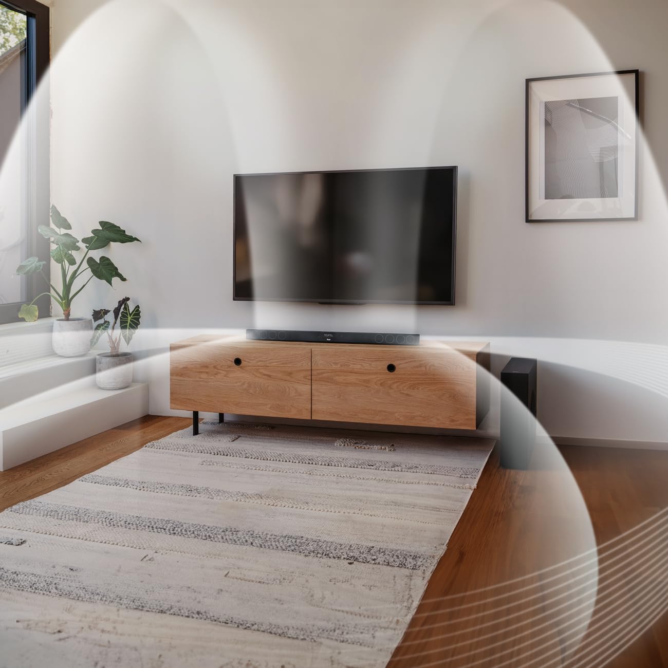 Teufel CINEBAR 11 Mk4-2.1 Dolby Atmos Soundbar mit kabellosem Platzsparender Subwoofer, Bluetooth, HDMI 3D ARC CEC, 4K Pass Through, Touch Panel - schwarz 5