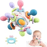 WixbFyn Grabbing Ball Baby Toy Sensory Teether Montessori Rattle 3-18 Months