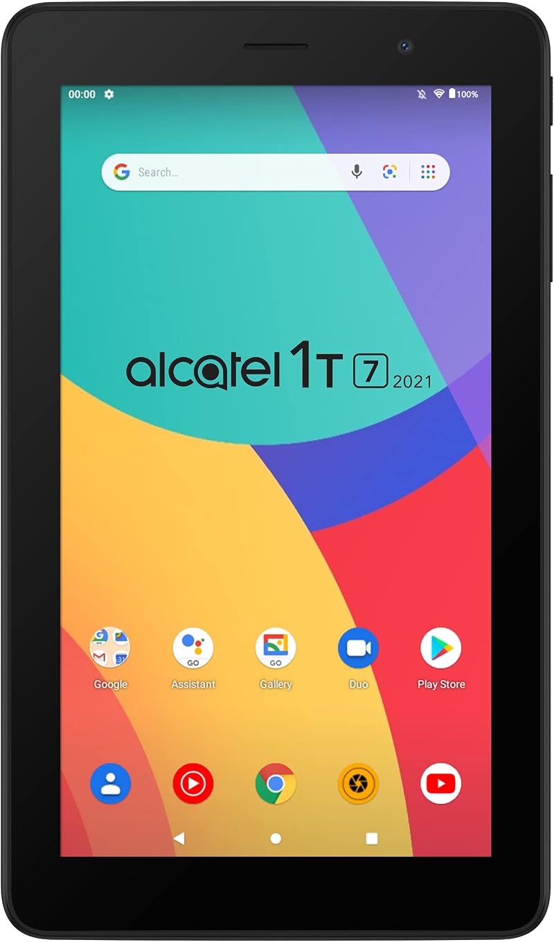Alcatel 1T 7" Wifi Tablet 16GB 1GB RAM Black (2021) Renewed