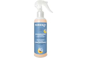 Purenat Stainless Steel Cleaner – Cleans and Polishes – 240 ml