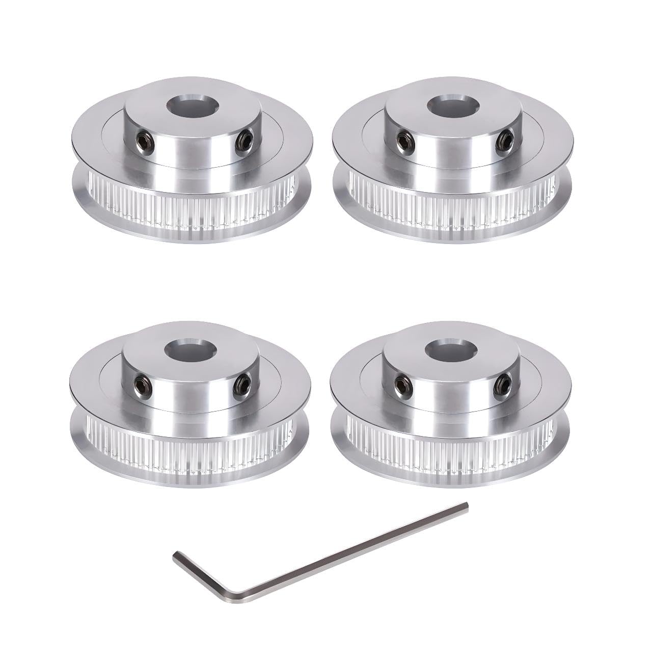 BZ 3D GT2 Timing Pulley 60 Teeth 5mm Bore 6mm Width Timing Belt Pulley Aluminum for 6mm Width GT2 Timing Belt for 3D Printer,CNC.(Pack of 4pcs)