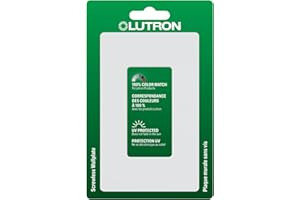 Lutron Claro 1 Gang Decorator/Rocker Wallplate, Gloss | CW-1-WH | White
