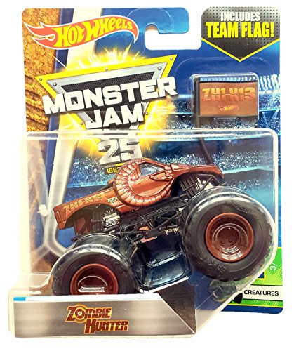 Hot Wheels Monster Jam Zombie Hunter with Team Flag 2017