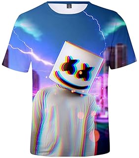 Camiseta para Niños 3D Impresión Gráfica Marshmello DJ Cool Hip Hop Manga Corta(XXS): Amazon.es: Ropa y accesorios