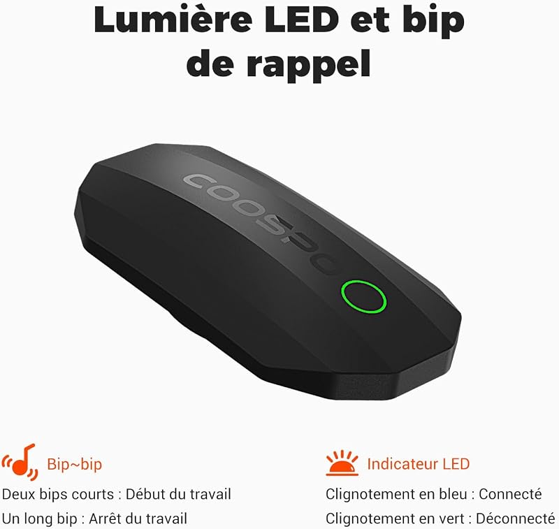 H808S Capteur de Fréquence Cardiaque Bluetooth5.0 Ant+, Cardio Fréquencemètres ECG/EKG, Étanche IP67, Compatible avec Wahoo, Strava, Adidas, Coosporide, Polar Beat, Kinomap