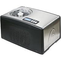 Whynter ICM-15LS Automatic Ice Cream Maker 1.6 Quart Capacity Stainless Steel, with Built-in Compressor, no pre-Freezing, LCD