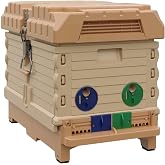 Apimaye Insulated 7 Frame Langstroth Nucleus Assembled Bee Hive Set (Tan Hive with No Frames)