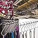 WOVTE Stainless Steel S Shaped Silver Tone Polished Plating Hanging Hooks for Kitchen, Bathroom, Bedroom and Office Pack of 20