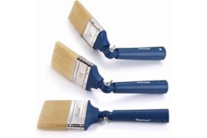Genixart Multi Angle Adjustable Masonry Paint Brush Set, Extendable Fence Stain Paintbrushes for Furniture Ceiling & Walls Pa