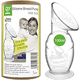Haakaa - Bomba de lactancia manual con silicona para pezÃ³n (100% silicona de grado alimenticio), 100 ml