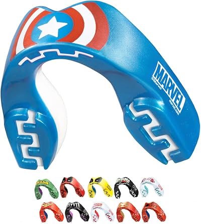 Marvel Captain America Metallic Mouthguard Dual Layer Protection Case Adults