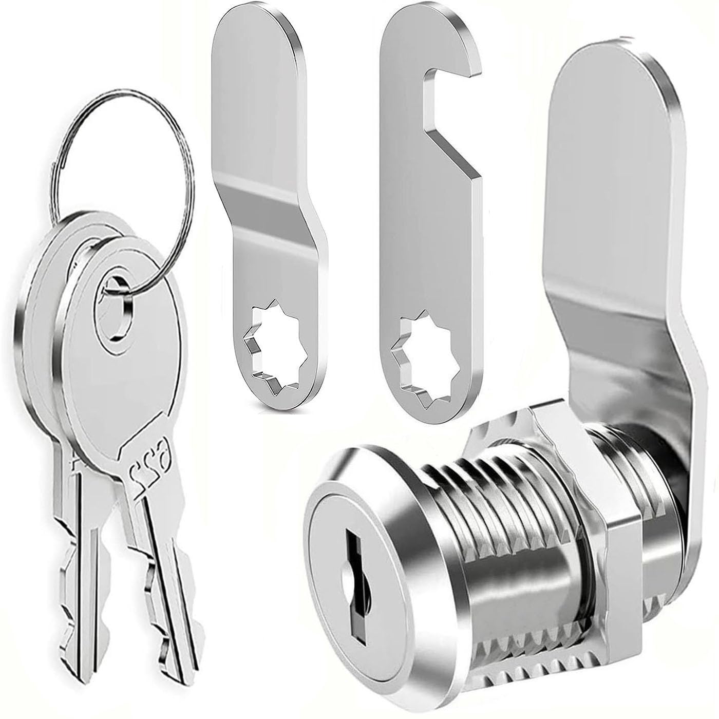 Litensh Scurity Cabinet Cam Locks 30mm, Mailbox Lock with Key Different, Letter Post Box Lock, Secure Files Drawers Dresser Cupboard Furniture Door Locks — image 1
