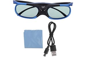 Hidyliu 3D Glasses HD Rechargeable 3D Active Shutter Glasses for All DLP-Link 3D Projectors Compatible with BenQ Optoma Views