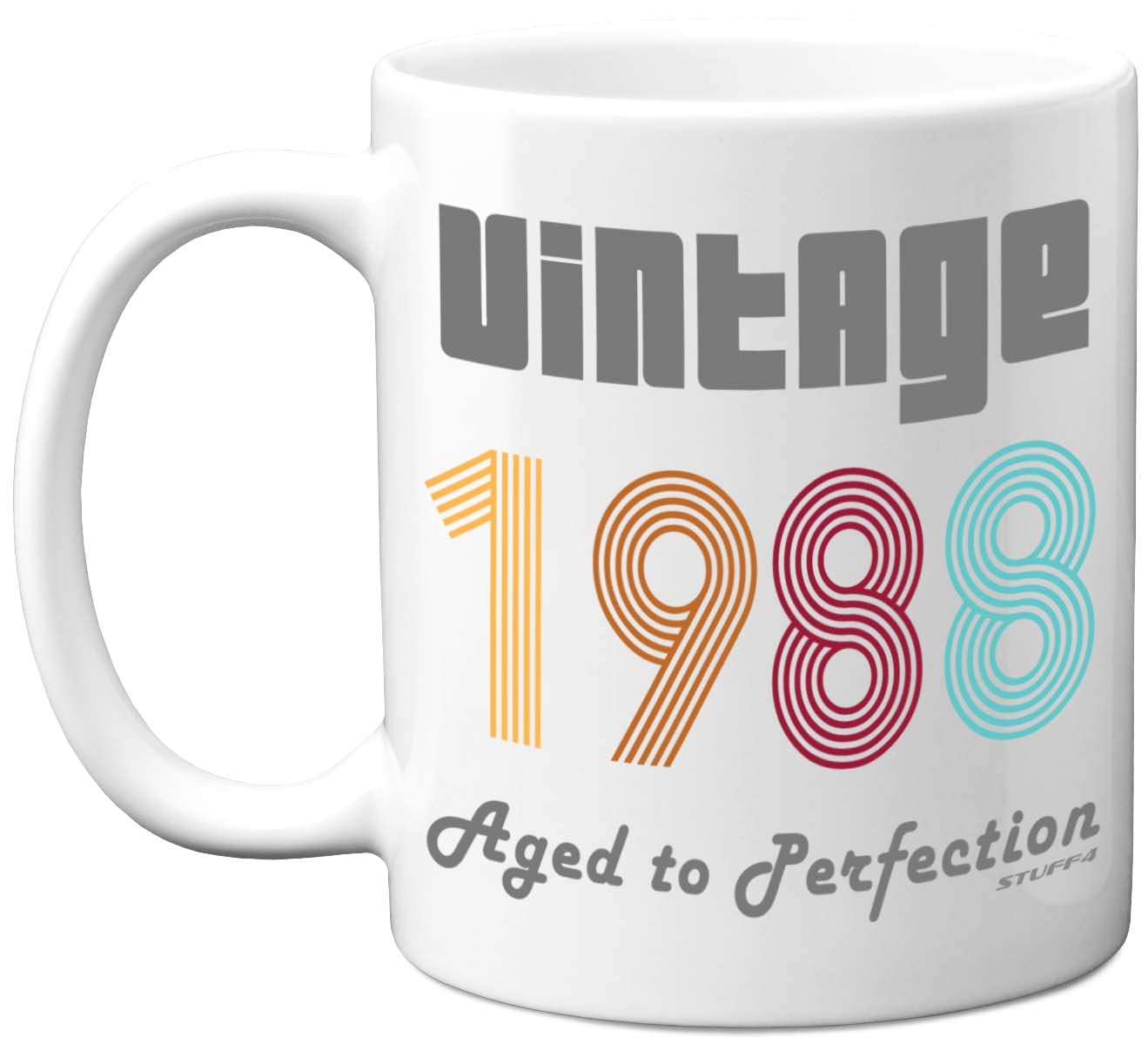 Stuff4 38th Birthday Gifts for Men Women - 1988 Vintage Coffee Mug, 11oz Ceramic Dishwasher Safe Mugs, Best Friend for Birthday or Christmas, Funny 38th Gifts Him Her