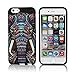 CLOUDS iPhone 6 Plus Case, Night Glow, Cool Cute Elephant HD Vintage Tribe Animal Pattern Design Rubber Gel Flexible Durable Soft Protective Cover, Elephant