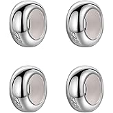 2Pcs 925 Sterling Silver Stopper Rubber Beads Charm for Pandora European Snake Chain Bracelet