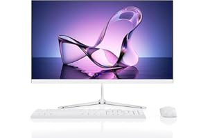 JUSTTHINK 23.8 inch All-in-One Desktop PC, FHD Display, 16GB RAM, 512GB SSD, Intel N5095 Processor, WiFi 2.4/5.0Ghz & Bluetooth 4.2, Windows 11, Random Color Mouse and Keyboard (16+512 Wired kit)