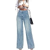 BubFee Women's Wide Leg Jeans High Waist Baggy Denim Pants